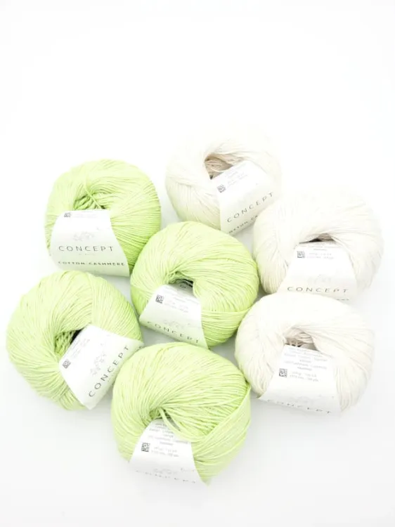 Włóczka, Katia Cotton Cashmere, kolor 76 pistacja