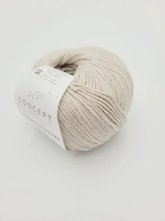 Włóczka, Katia Cotton Cashmere, kolor 54 beżowy