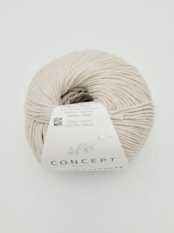 Włóczka, Katia Cotton Cashmere, kolor 54 beżowy