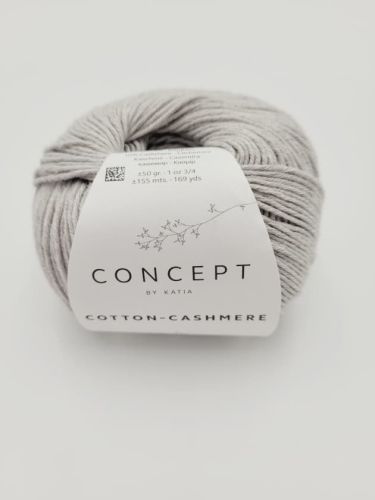 Włóczka, Katia Cotton Cashmere, kolor 56 kamienny szary