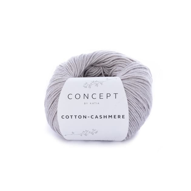 Włóczka, Katia Cotton Cashmere, kolor 56 kamienny szary