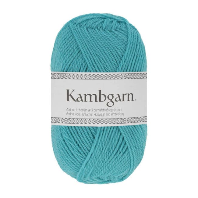 Włóczka, Lopi Kambgarn, wełna merino, 1216 jasny turkus