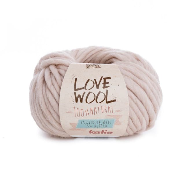 Włóczka, Love Wool Katia, 101 jasny beżowy
