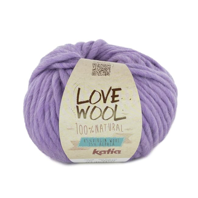 Włóczka, Love Wool Katia, kolor 132 liliowy
