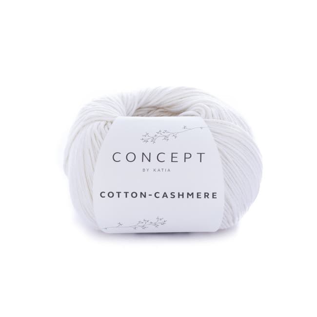Włóczka, Katia Cotton Cashmere, 52 biały