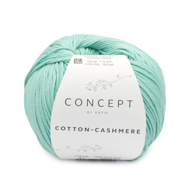 Włóczka, Katia Cotton Cashmere, 87 miętowy