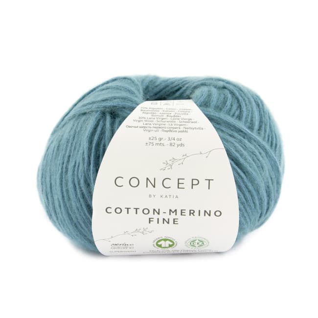 Włóczka, Katia Cotton Merino Fine, 95 petrol