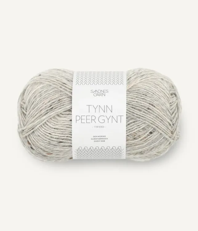 włóczka, Tynn Peer Gynt, Sandnes Garn, pieprz i sól 1034