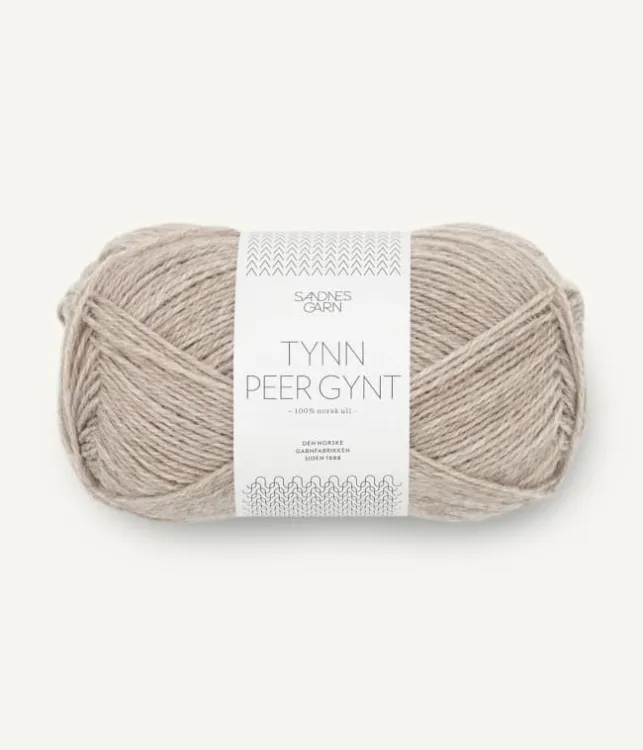włóczka, Tynn Peer Gynt, Sandnes Garn, beżowy melanż 2650