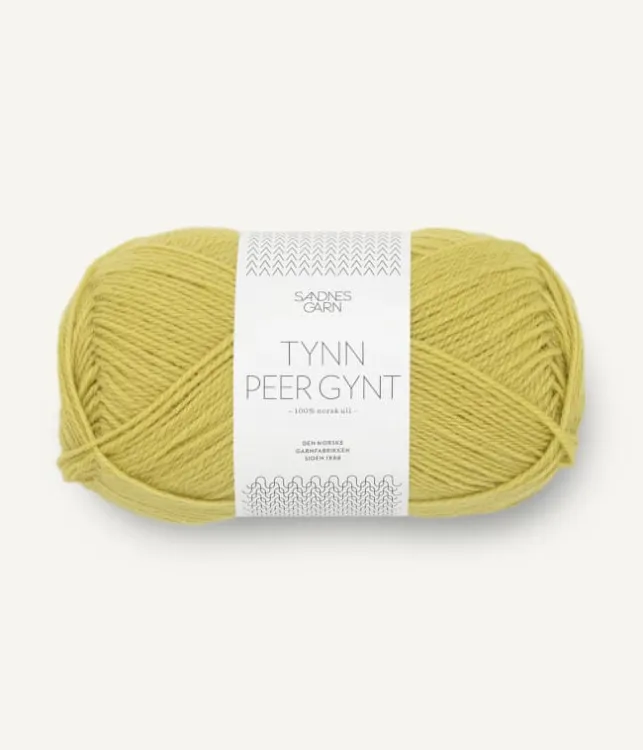 Tynn Peer Gynt, Sandnes Garn, kolor słoneczna limonka 9825
