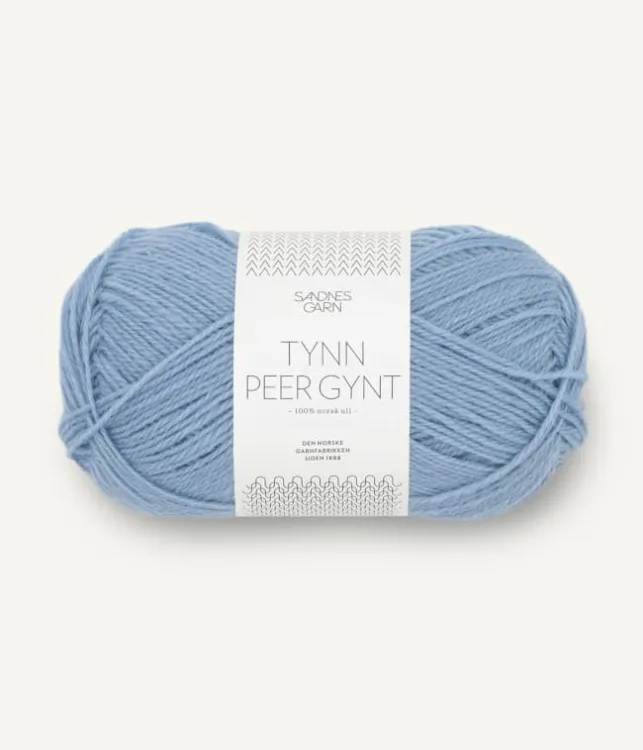 Tynn Peer Gynt, Sandnes Garn, kolor niebieska hortensja 6032