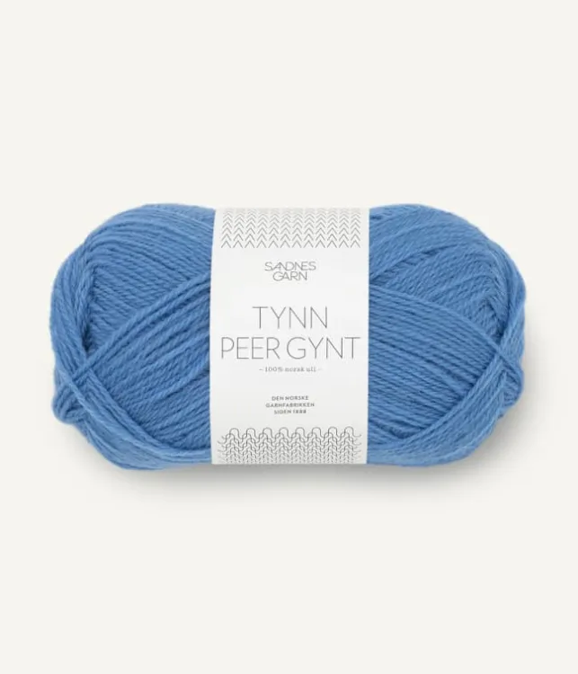 włóczka, Tynn Peer Gynt, Sandnes Garn, kolor niebieski regatta 6044
