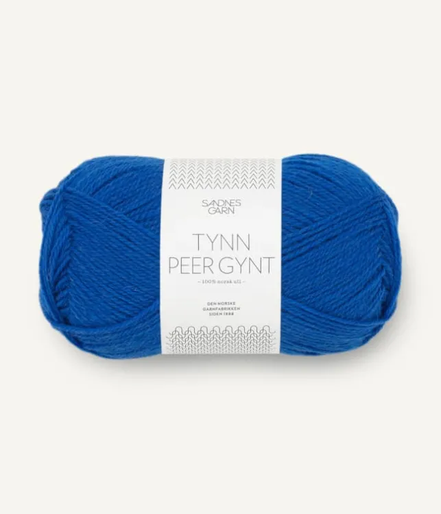 włóczka, Tynn Peer Gynt, Sandnes Garn, kobalt 6046