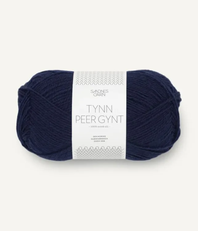 Tynn Peer Gynt, Sandnes Garn, bardzo ciemny niebieski 9080