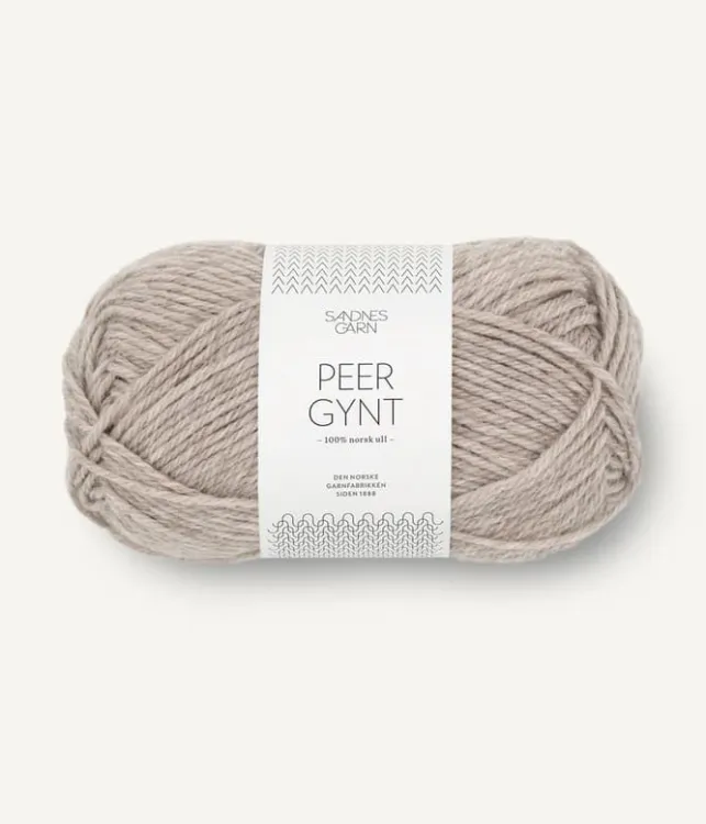 włóczka, Peer Gynt, Sandnes Garn, kolor beżowy melanż 2650
