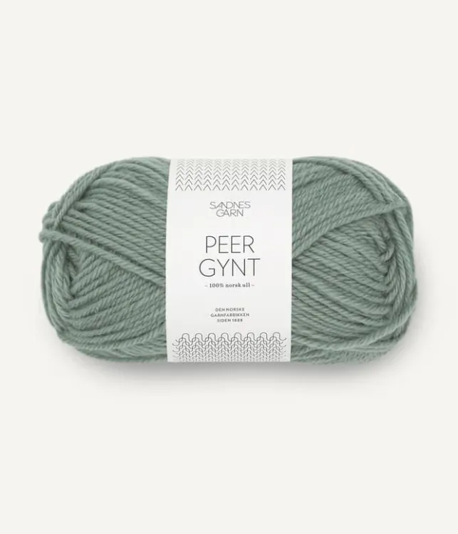 włóczka, Peer Gynt, Sandnes Garn, kolor eukaliptus 8051