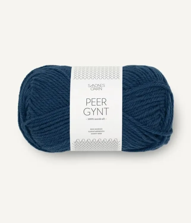 włóczka, Peer Gynt, Sandnes Garn, kolor ciemny niebieski 6062