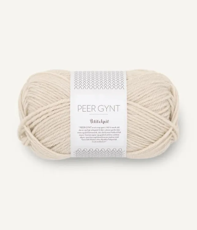 włóczka, PetiteKnit Peer Gynt, Sandnes Garn, kolor migdałowy 2511