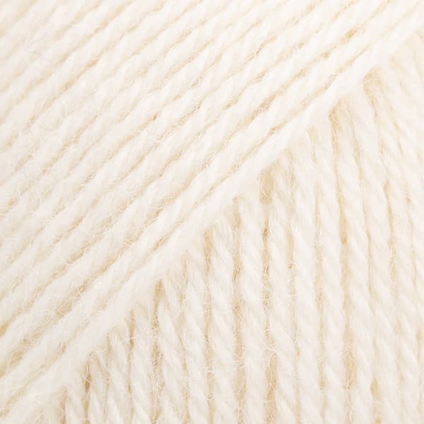 włóczka, Drops Alpaca, kolor 100 ecru, uni colour