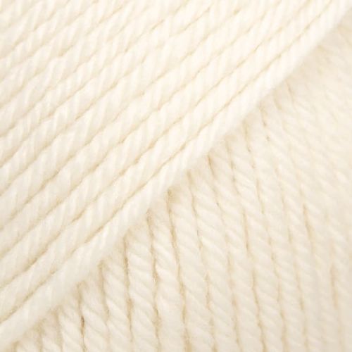 włóczka, Drops Daisy, kolor 01 ecru, wełna merino