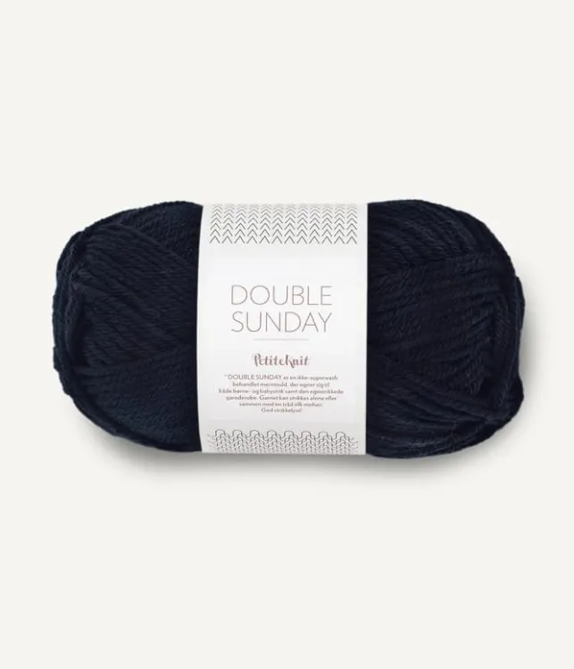 PetiteKnit Double Sunday, Sandnes Garn, 5581 b ciemny niebieski