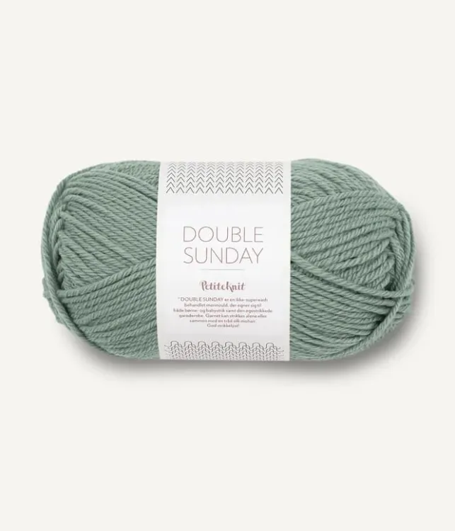 PetiteKnit Double Sunday, Sandnes Garn, 8051 eukaliptus