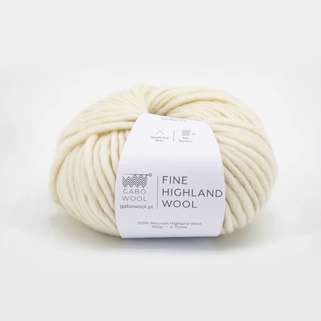 Włóczka, Gabo Wool Fine Highland Wool, 100 naturalny