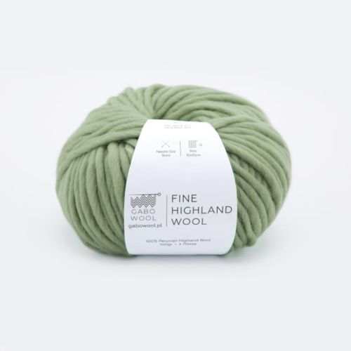 Włóczka, Gabo Wool Fine Highland Wool, 2058 zielona szałwia