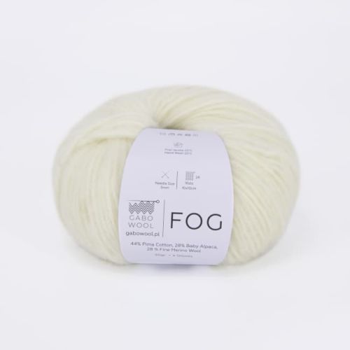 włóczka, Fog Gabo Wool, 100 naturalna biel
