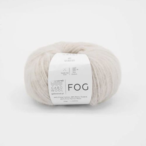 włóczka, Fog Gabo Wool, 6930 kremowa biel