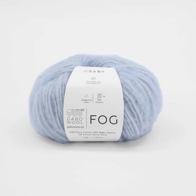 włóczka, Fog Gabo Wool, 6443 lodowy błękit