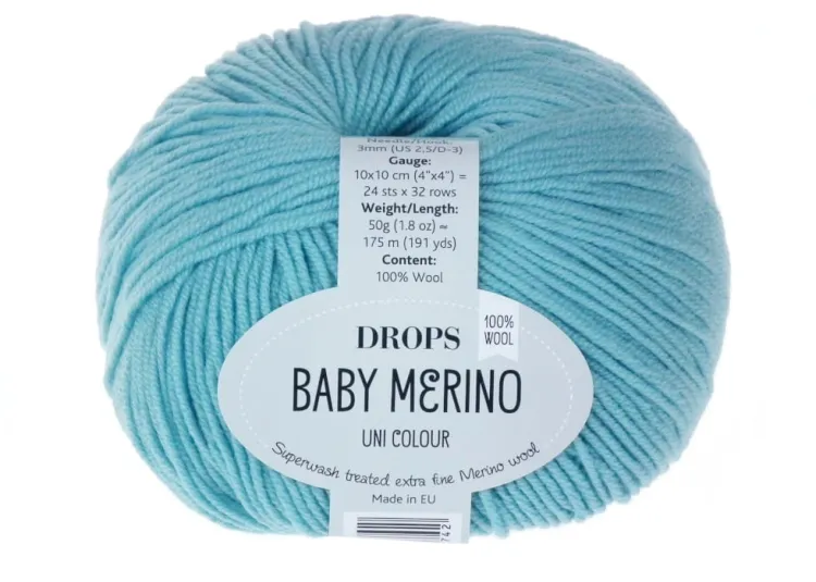 welna- merino-DROPS-Baby-Merino-kolor-10-turkusowy-jasny-szary-22