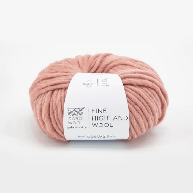 Włóczka, Gabo Wool Fine Highland Wool, łososiowy RJ8384
