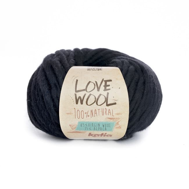 Włóczka, Love Wool Katia, 108 czarny