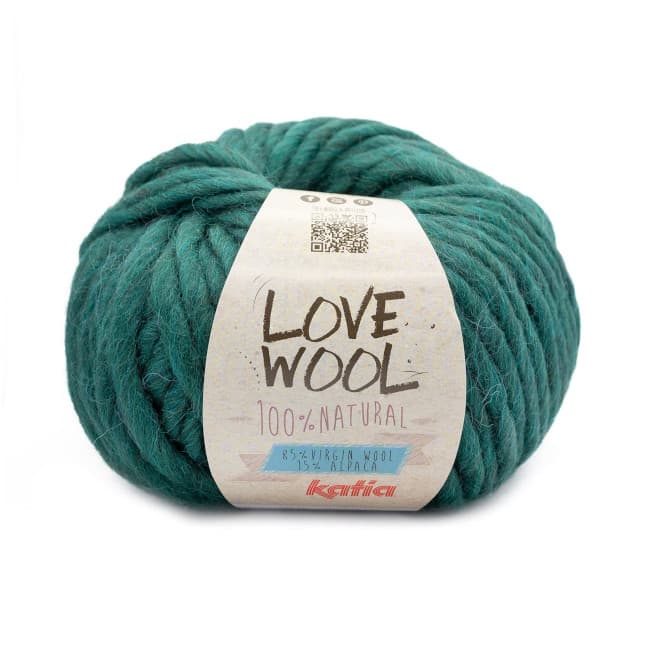 Włóczka, Love Wool Katia, 133 szmaragdowy