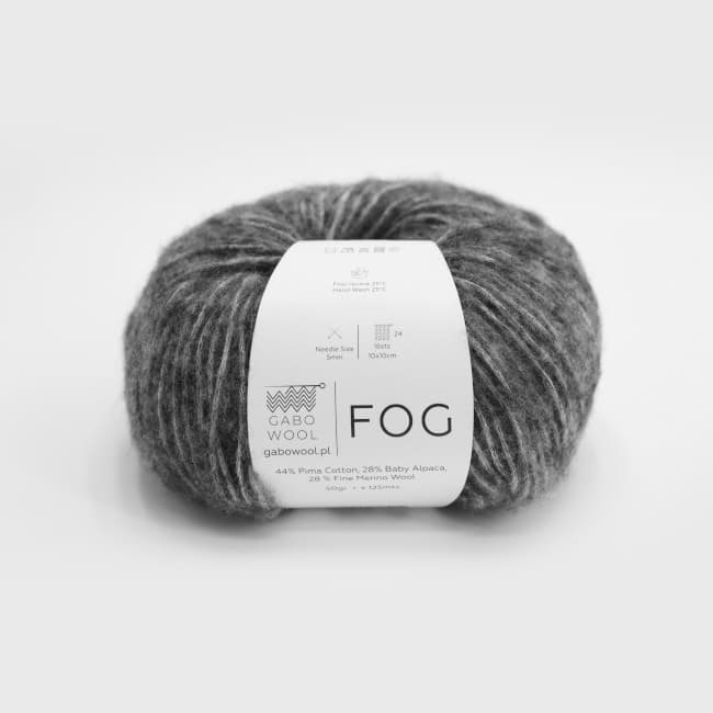 włóczka, Fog Gabo Wool, 6602 szary