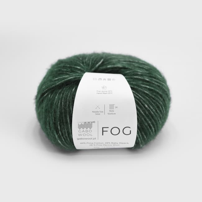włóczka, Fog Gabo Wool, 6172 leśna zieleń