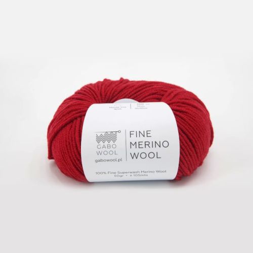 włóczka, gabo wool fine merino, czerwony RJ6569