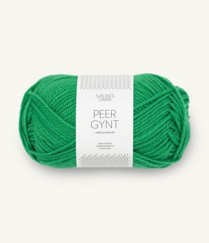włóczka, Peer Gynt, Sandnes Garn, jelly bean green 8236
