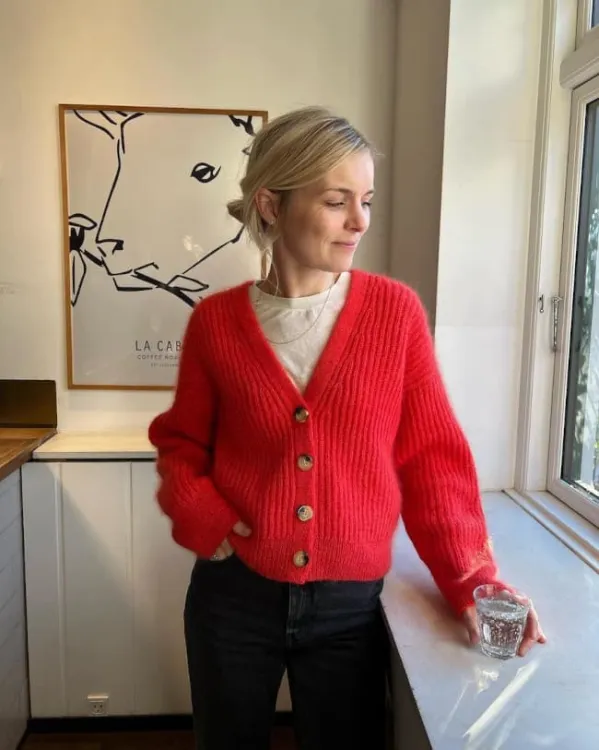 wzór na druty, Petiteknit Agnete Cardigan