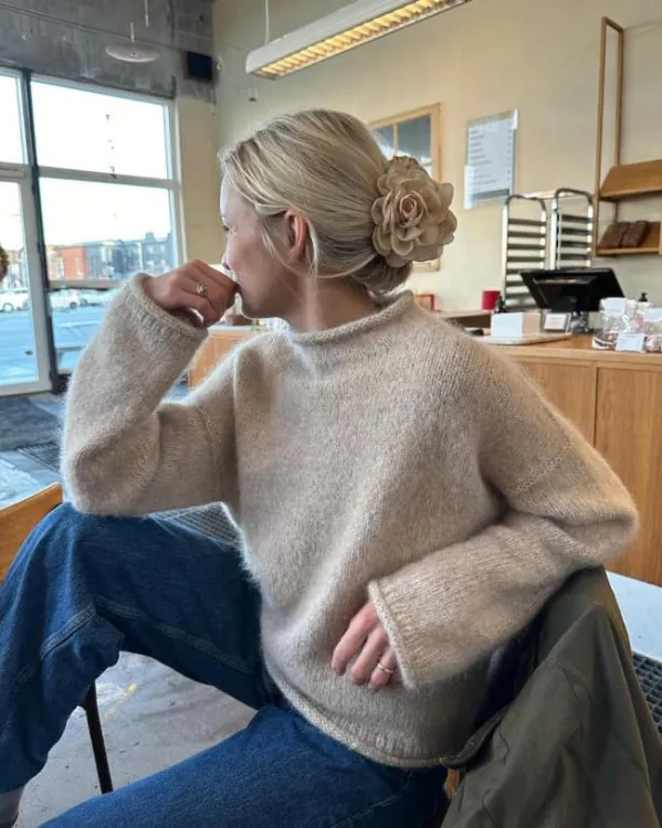 wzór na druty, Petiteknit Cloud Sweater