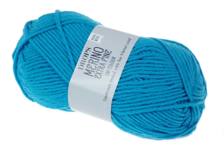 Włóczka,  DROPS Merino Extra Fine,kolor  29 turkusowy