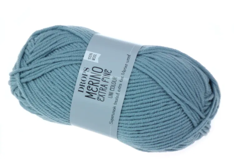 Włóczka, DROPS Merino Extra Fine, kolor 15 szaro zielony jasny