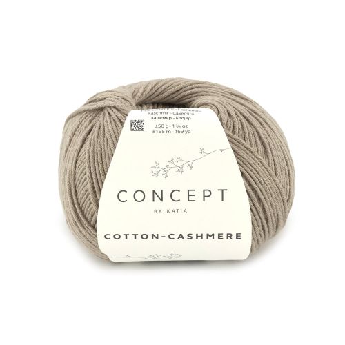 Włóczka, Katia Cotton Cashmere, 91 szary beżowy