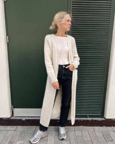 wzór na druty, Petiteknit No Frills Cardigan