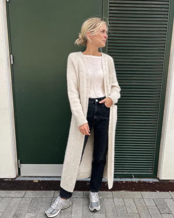 wzór na druty, Petiteknit No Frills Cardigan