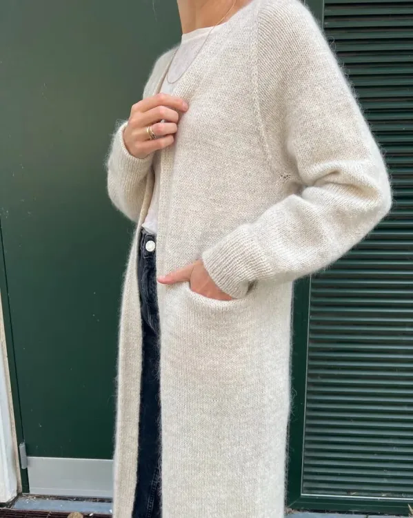 wzór na druty, Petiteknit No Frills Cardigan