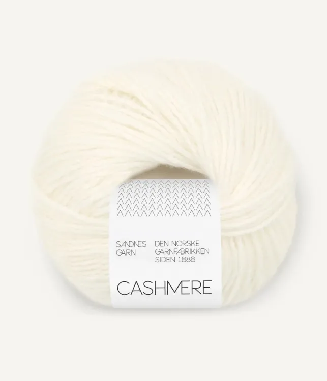 włóczka, Cashmere Sandnes Garn,  1002 white