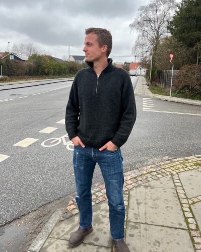 wzór na druty, PetiteKnit Zipper Sweater  Light Man