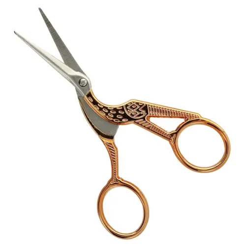 Nożyczki, Bocian, kolor rose gold, 11,5 cm